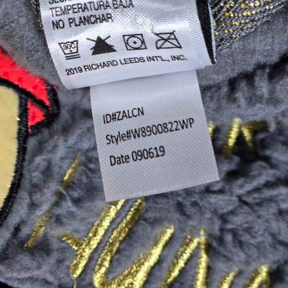 Disney Faux Fur Winnie The Pooh Grey Flannel OK But First Hunny Super Soft M - Picture 7 of 9